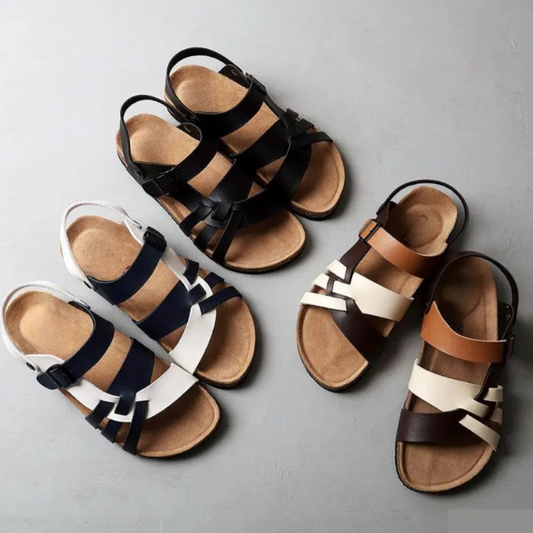 Dames sandalen dames met minimalistische bandjes Modehuis-Nederland