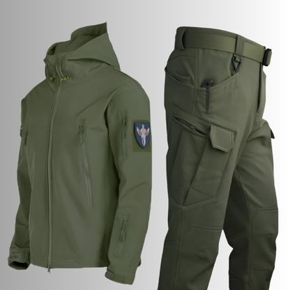 Eduaard | Militaire winterjasset met broek en capuchon voor heren