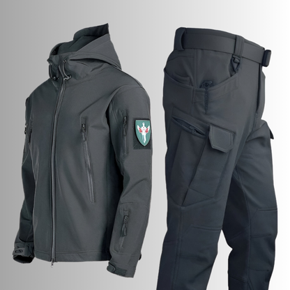 Eduaard | Militaire winterjasset met broek en capuchon voor heren