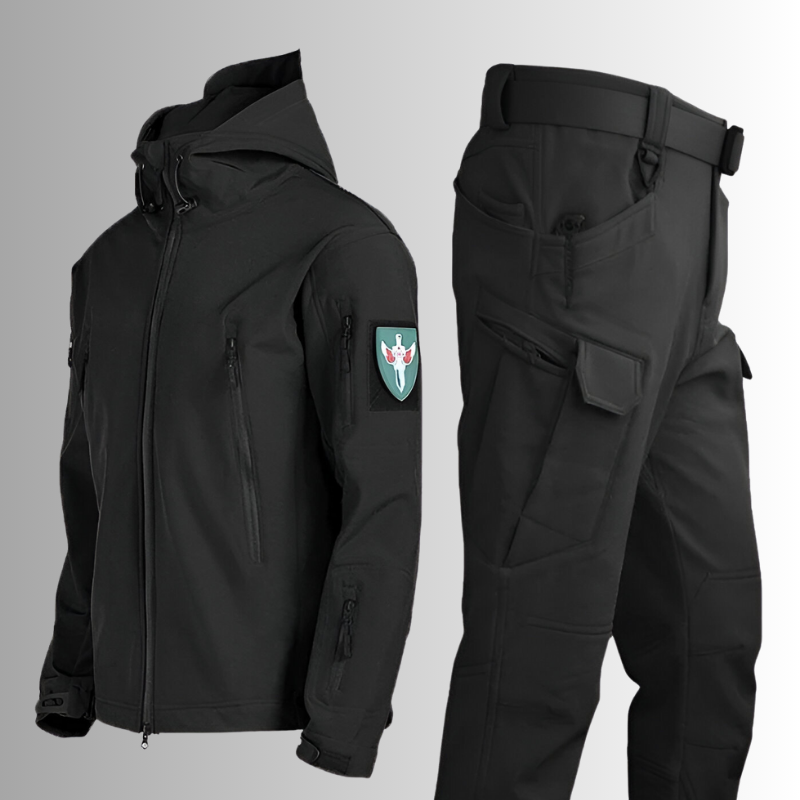 Eduaard | Militaire winterjasset met broek en capuchon voor heren