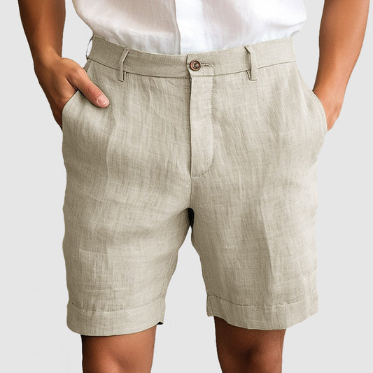 Heren Casual Katoenen Linnen Shorts Modehuis-Nederland