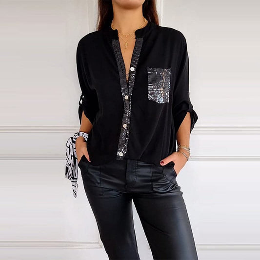 DANICA™ -  Sequin Detailed Blouse Modehuis-Nederland