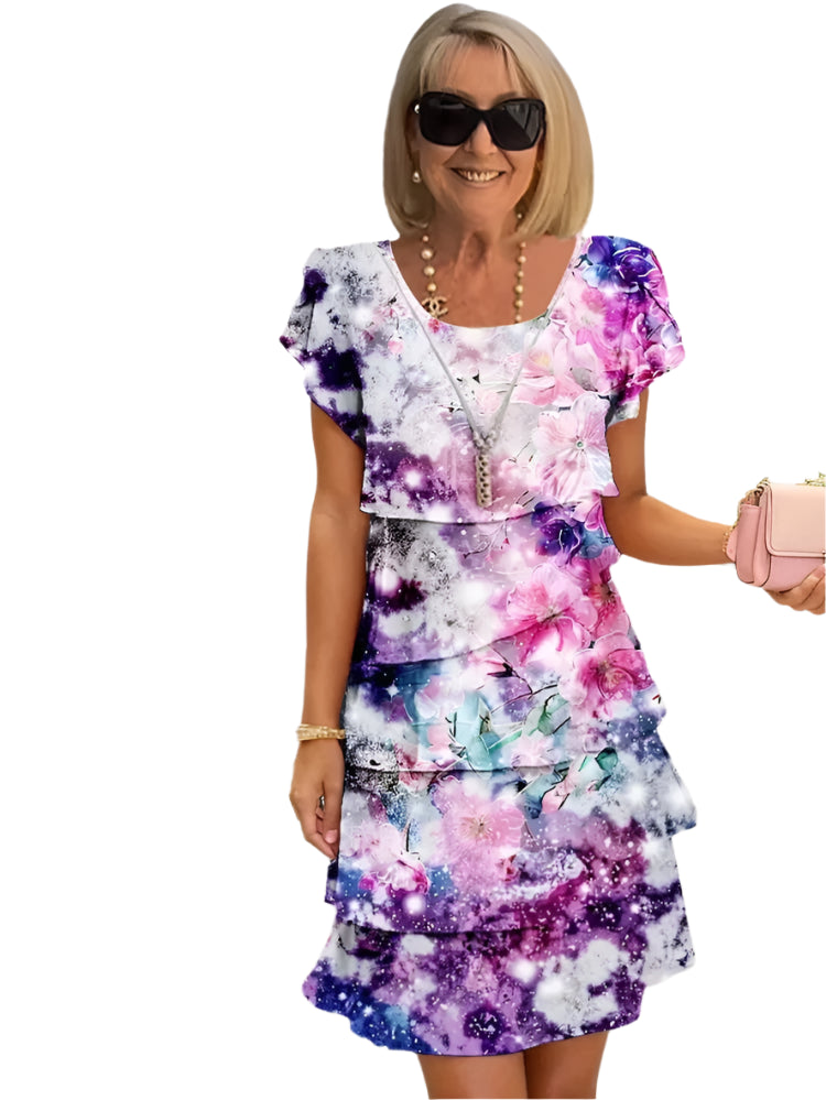 Macey | Ruffled Floral Dress Modehuis-Nederland
