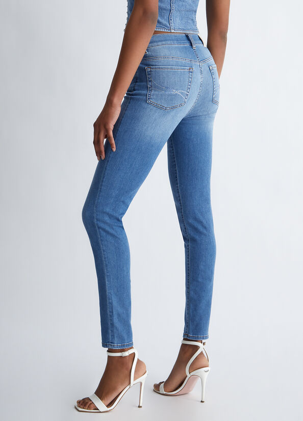 LIU JO - AUTHENTIC SKINNY JEANS H.W. - DEN BLUE MD. INNOVATI Modehuis-Nederland