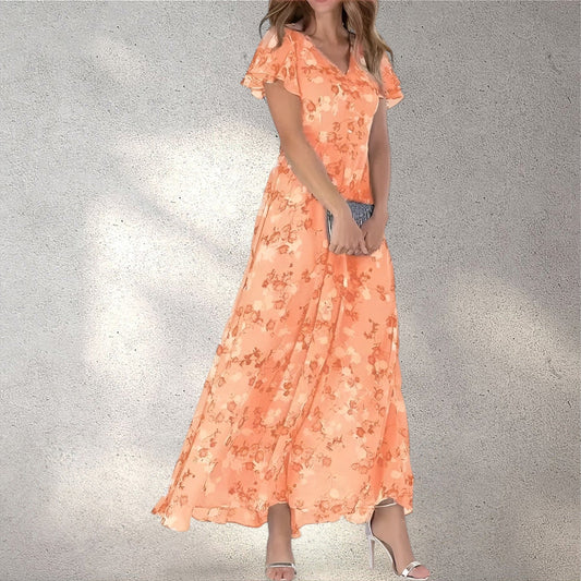Alma | Luchtige Zomerjurk met Vlindermouwen Modehuis-Nederland