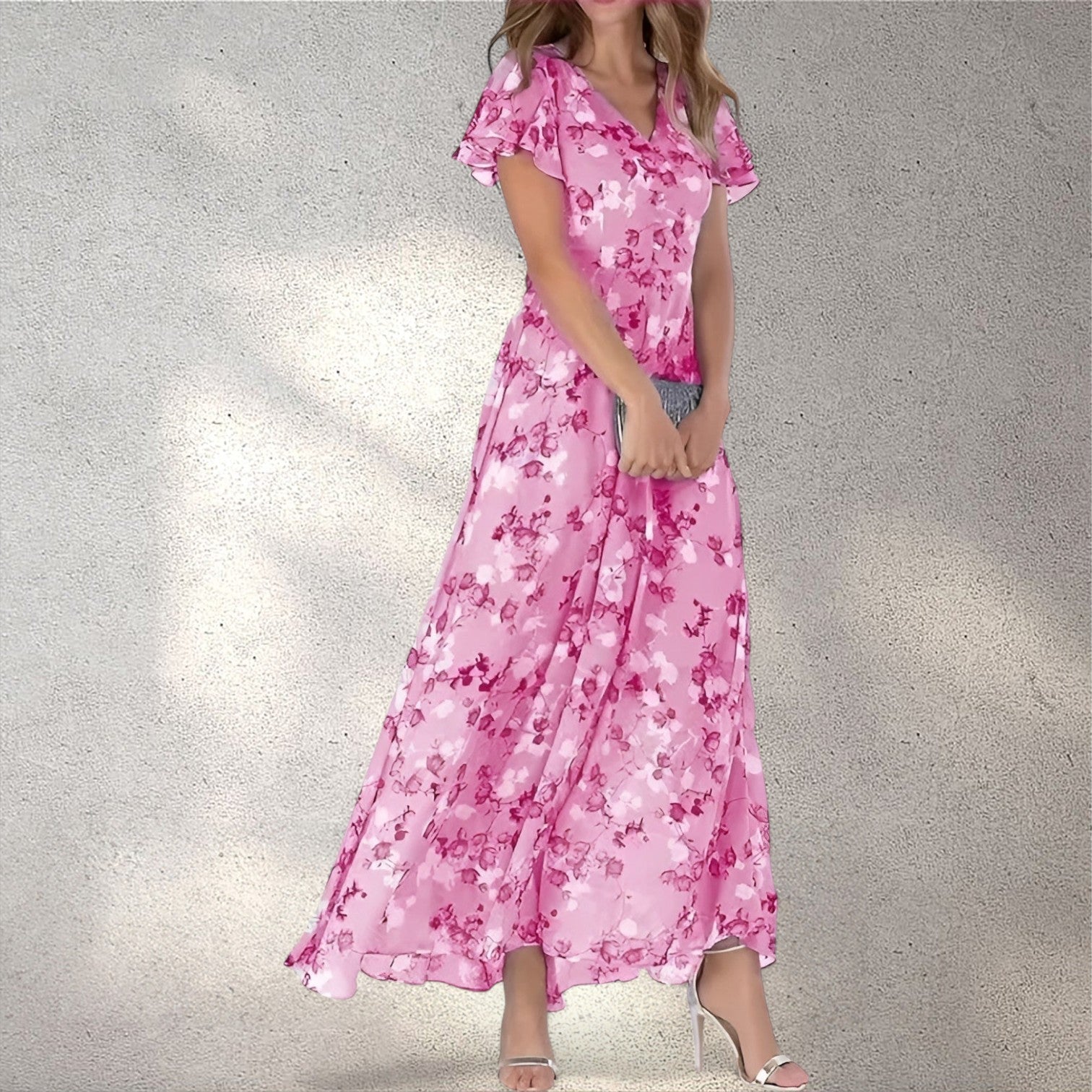 Alma | Luchtige Zomerjurk met Vlindermouwen Modehuis-Nederland