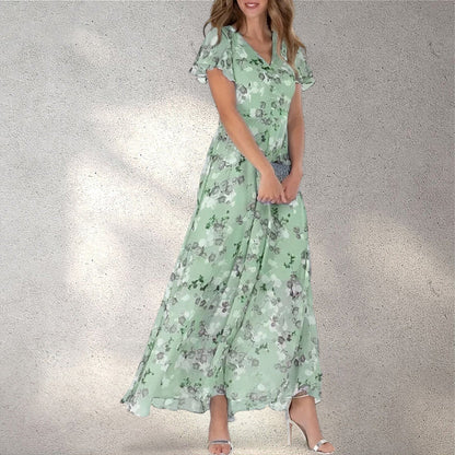 Alma | Luchtige Zomerjurk met Vlindermouwen Modehuis-Nederland