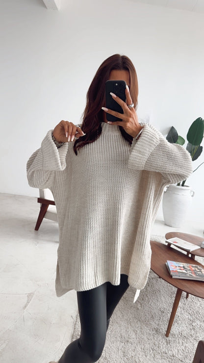 Alys | Oversized trui met opstaande kraag Modehuis-Nederland