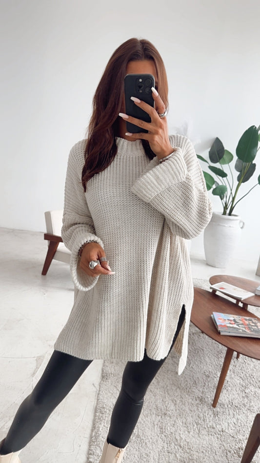 Alys | Oversized trui met opstaande kraag Modehuis-Nederland