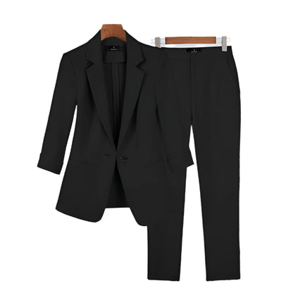 Tweedelig pak | éénknoopssluiting en slim-fit broek Modehuis-Nederland