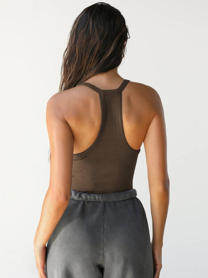 Top dames wit halter met V-hals – Gina Modehuis-Nederland
