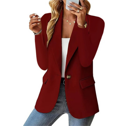 Livia - Casual Solide Lange Mouw Slanke Zak met Gesp Dames Blazer Modehuis-Nederland