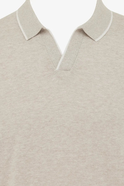 GENTILUOMO - POLO - POLO NO BUTTONS SS - SAND Modehuis-Nederland