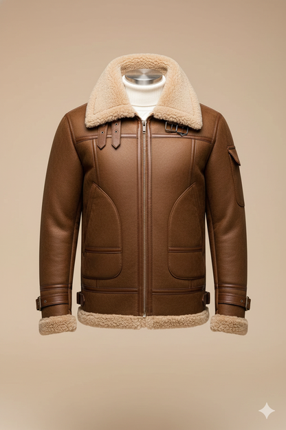 Markus Aviator Jacket Shearling Kraag Heren
