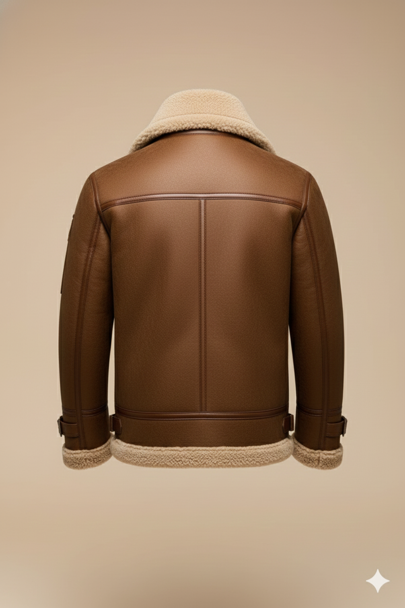 Markus Aviator Jacket Shearling Kraag Heren