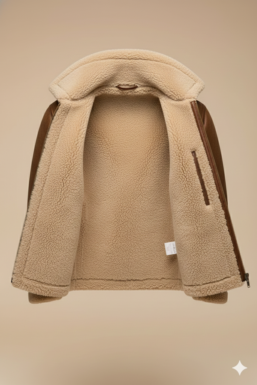 Markus Aviator Jacket Shearling Kraag Heren