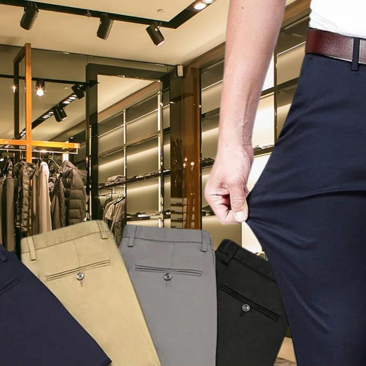 Heren broek met strakke snit en nette taille