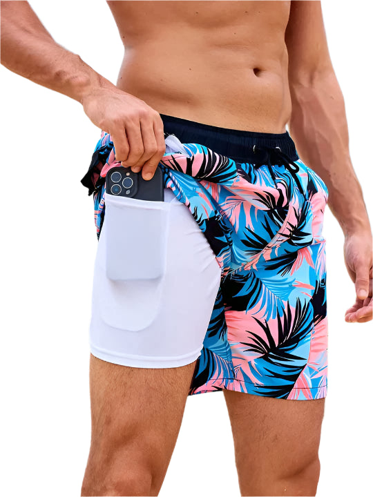 Braxton AquaFlex Zwemshorts voor Mannen met Trekkoord en Verstopte Zak voor Telefoon Modehuis-Nederland