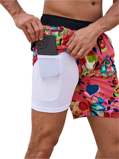 Braxton AquaFlex Zwemshorts voor Mannen met Trekkoord en Verstopte Zak voor Telefoon Modehuis-Nederland
