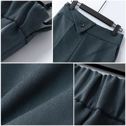 Dames getailleerd 2 delig pak dames stretch met smalle taille