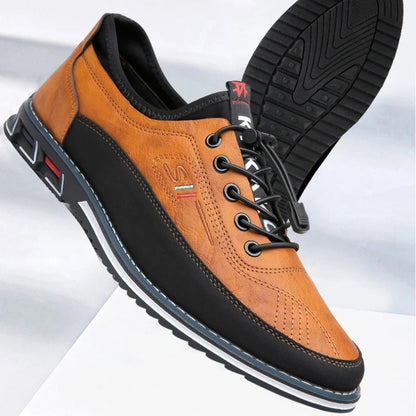 Heren schoenen in oxford-stijl met dikke zool en veterdesign