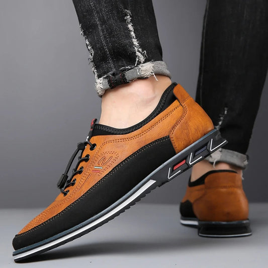 Heren schoenen in oxford-stijl met dikke zool en veterdesign