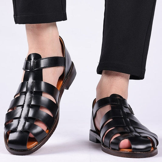 Uniseks gevlochten sandalen met verstelbaar bandje