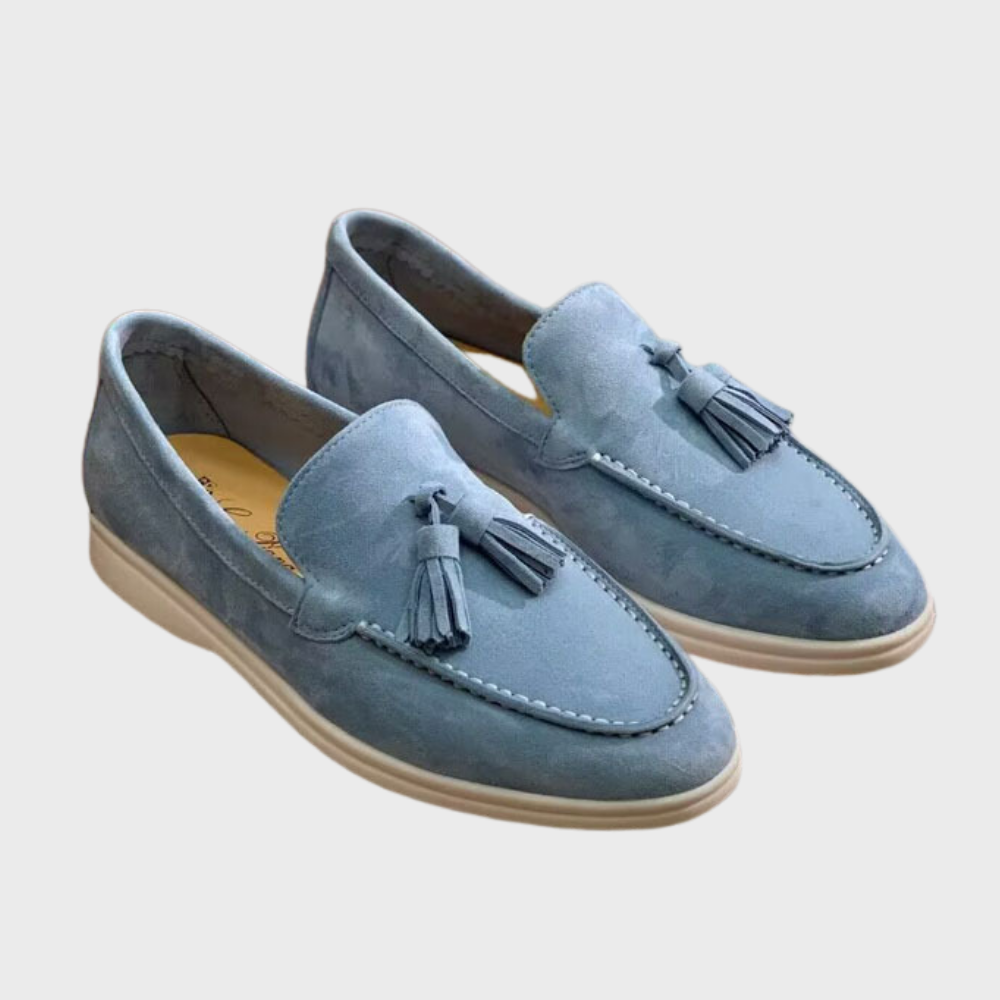 Men’s Suede Loafers - Tassel Slip-On - Moccasin Toe - Casual & Smart Dress Shoe Modehuis-Nederland