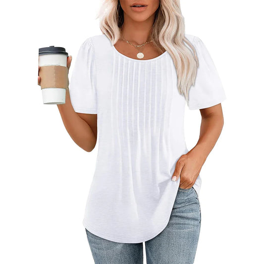 Laura™ Zomerse elegantie T-shirt Modehuis-Nederland