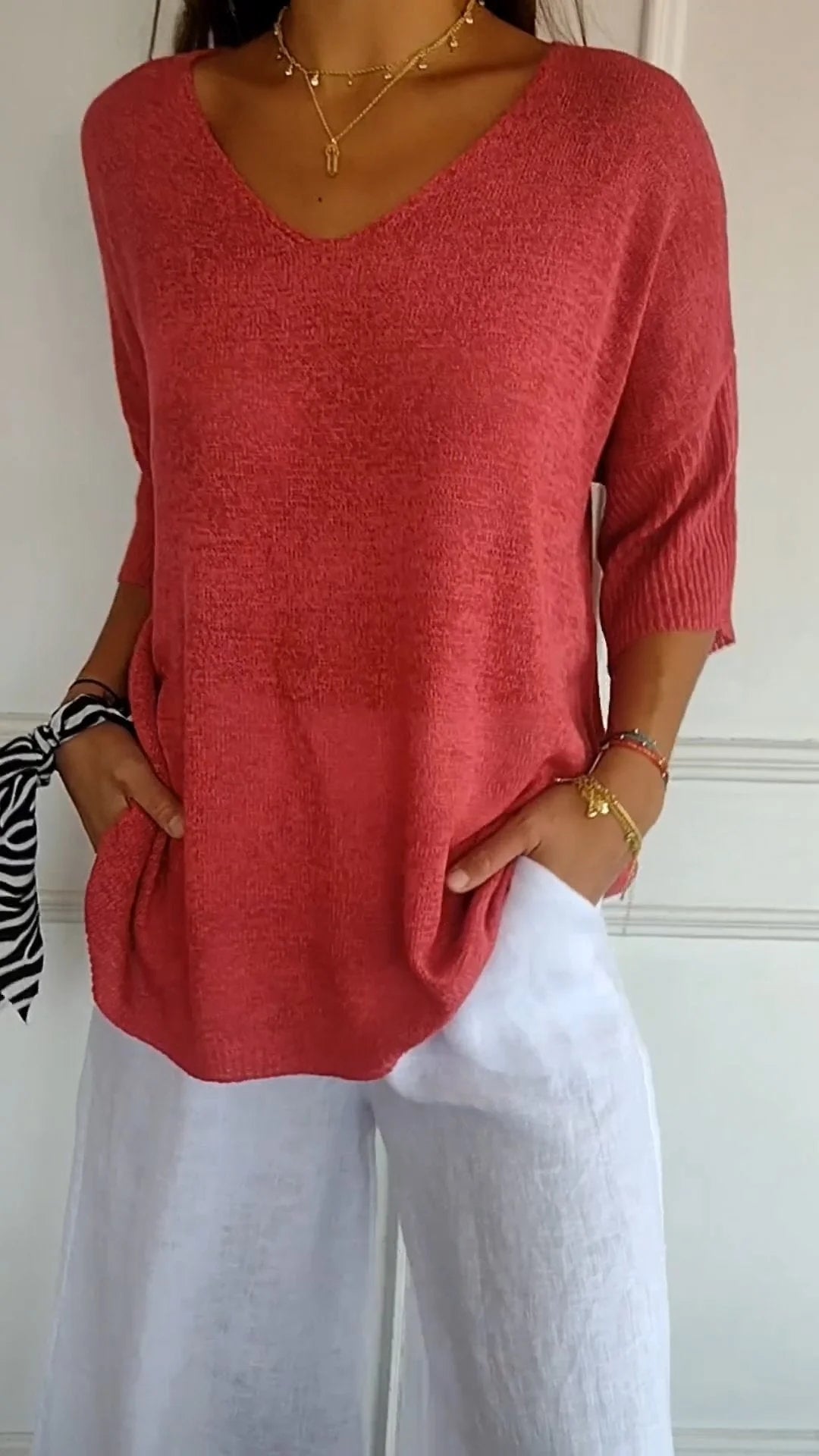 Charlotte Top V-Neck Dames