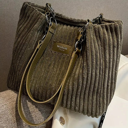 Corduroy Bag - Large - Canvas - Shoulder Bag - Tote Bag  Modehuis-Nederland