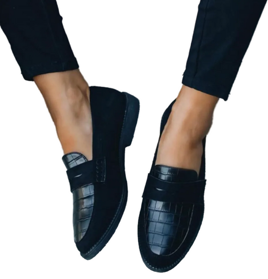Dames Loafers Croc Detail Instappers