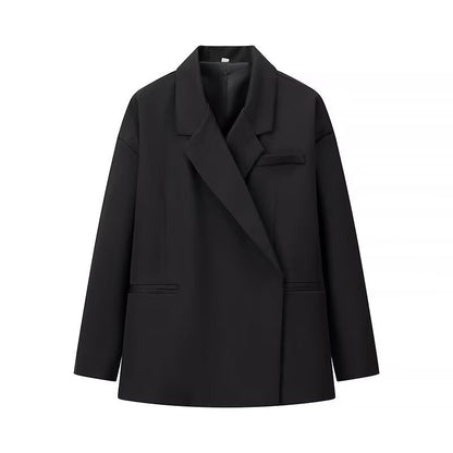 Dames oversized blazer met gestructureerde schouders en verlengd silhouet