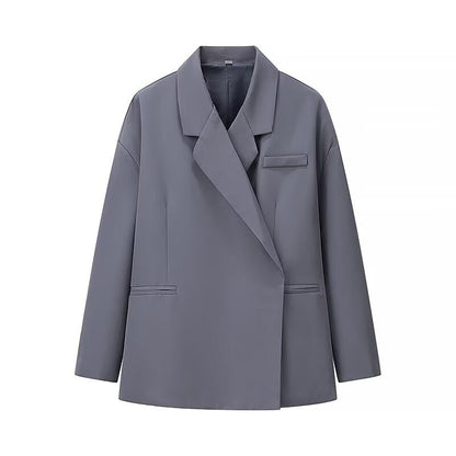 Dames oversized blazer met gestructureerde schouders en verlengd silhouet