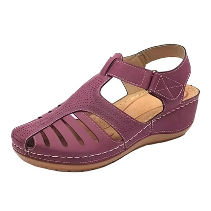 Dames sandalen met voetboogondersteuning en gestructureerd ontwerp