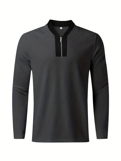 Heren trainingspak met halve rits en rechte broek