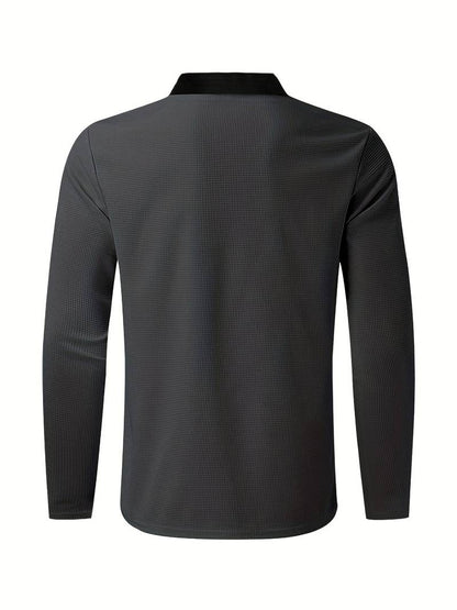 Heren trainingspak met halve rits en rechte broek