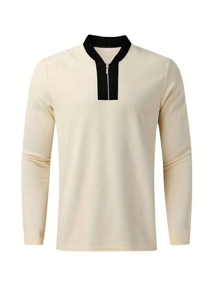 Heren trainingspak met halve rits en rechte broek