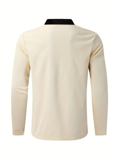 Heren trainingspak met halve rits en rechte broek