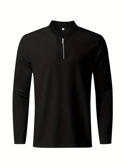Heren trainingspak met halve rits en rechte broek