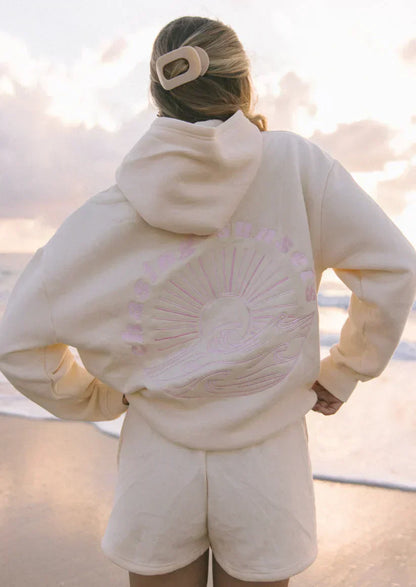 Dames zomerhoodie met losse vorm en verstelbare capuchon