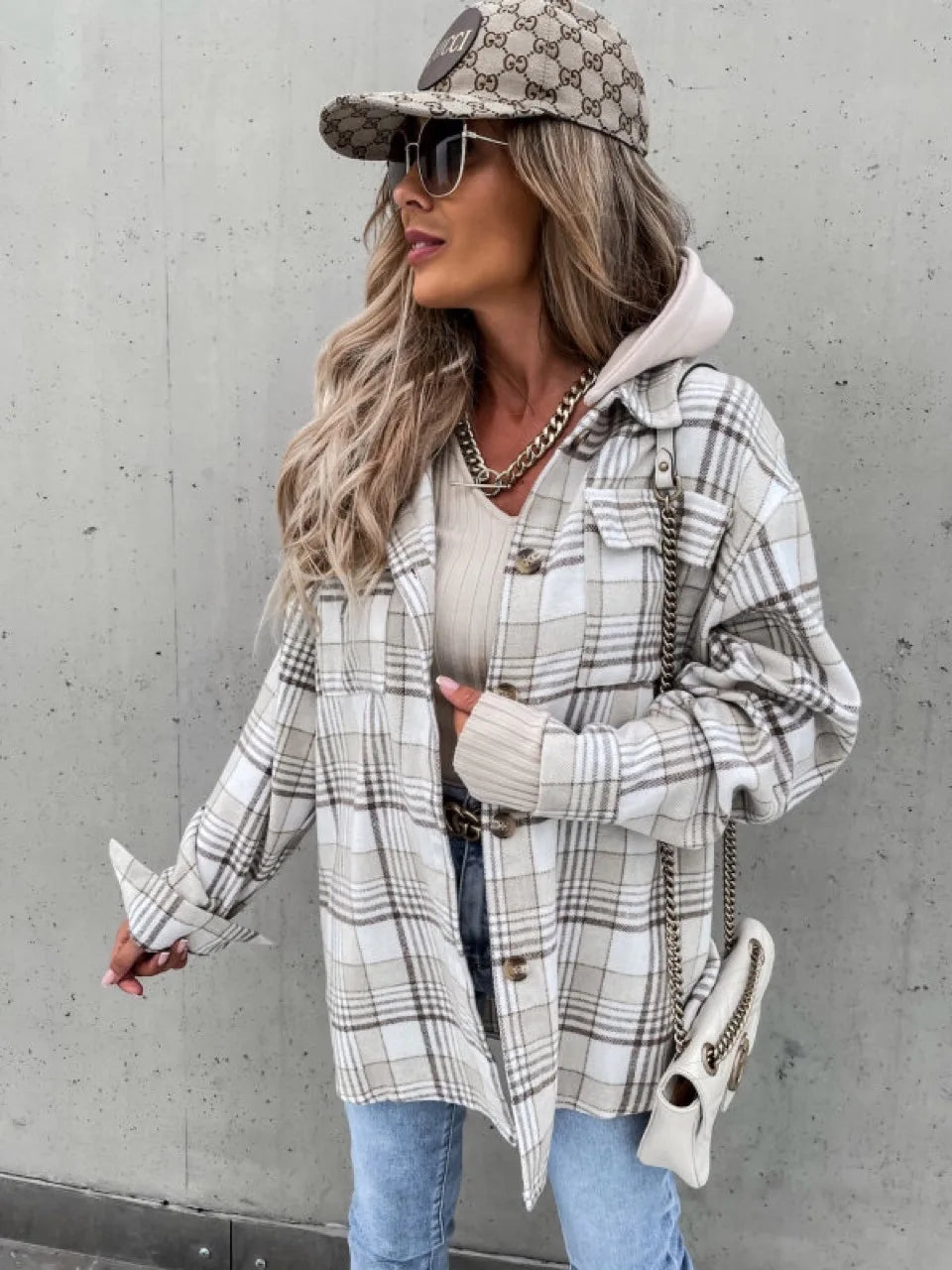 Elena Plaid Jas Dames