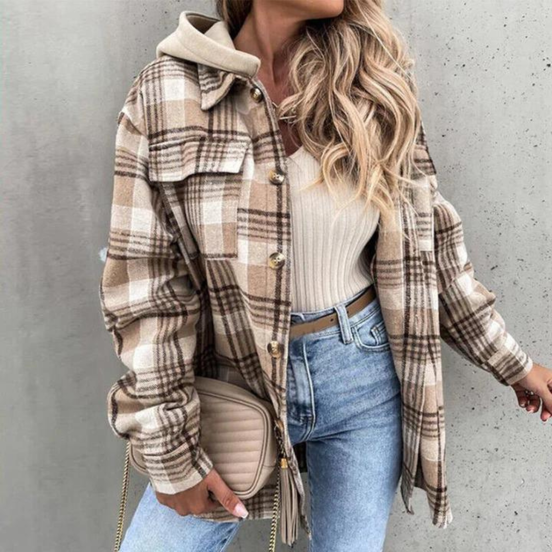 Elena Plaid Jas Dames