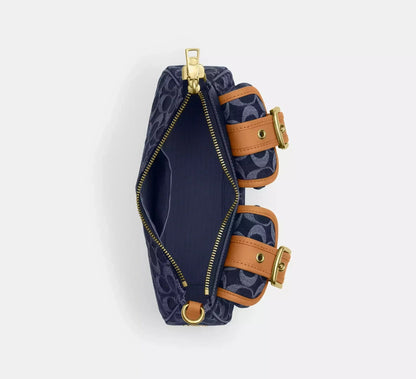 Elviera | Vintage stijl Schoudertas | Leren afwerking en dubbele schouderband Modehuis-Nederland