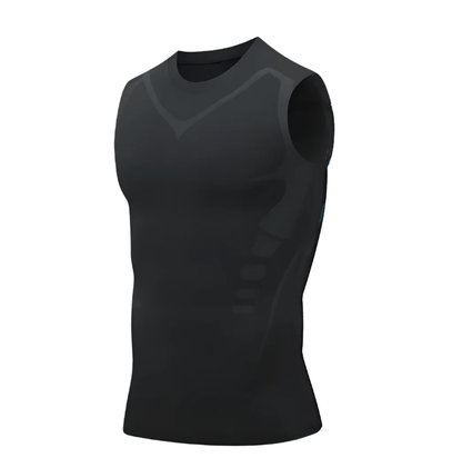 Heren shapingvest met gestructureerde pasvorm