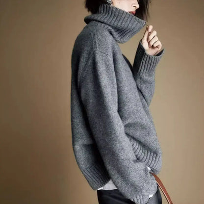 Ivey | Casual wolle dames sweaters met halve rits Modehuis-Nederland