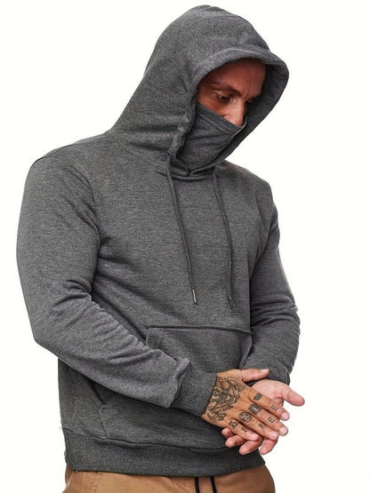 Heren hoodie met geïntegreerd detail en moderne snit