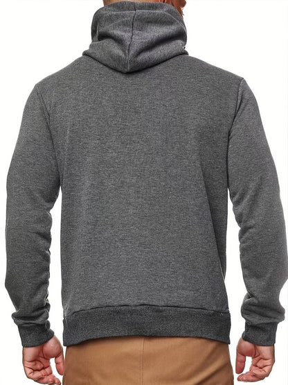 Heren hoodie met geïntegreerd detail en moderne snit