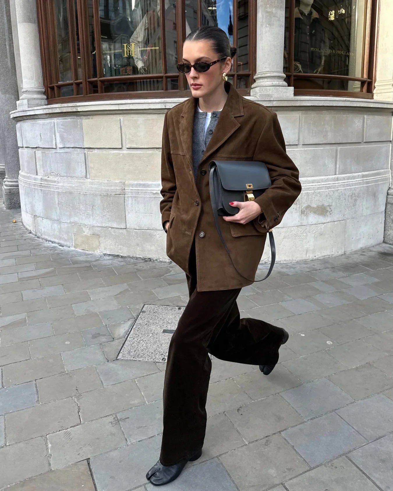 NINA – Suède leren blazer Modehuis-Nederland
