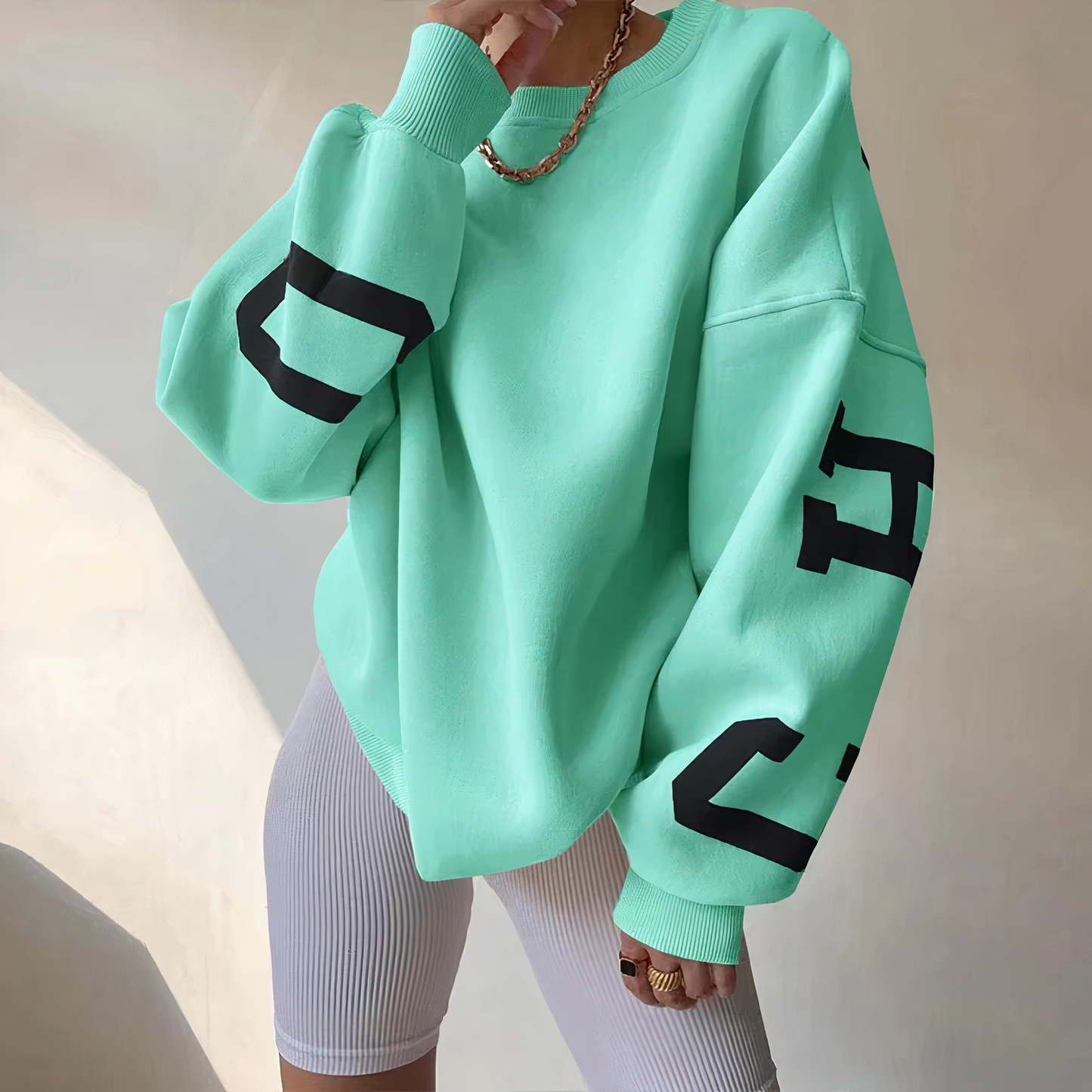 Dames oversized trui met moderne pasvorm en los silhouet